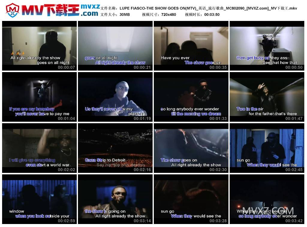 LUPE FIASCO-THE SHOW GOES ON(MTV)_英语_流行歌曲_MC802090